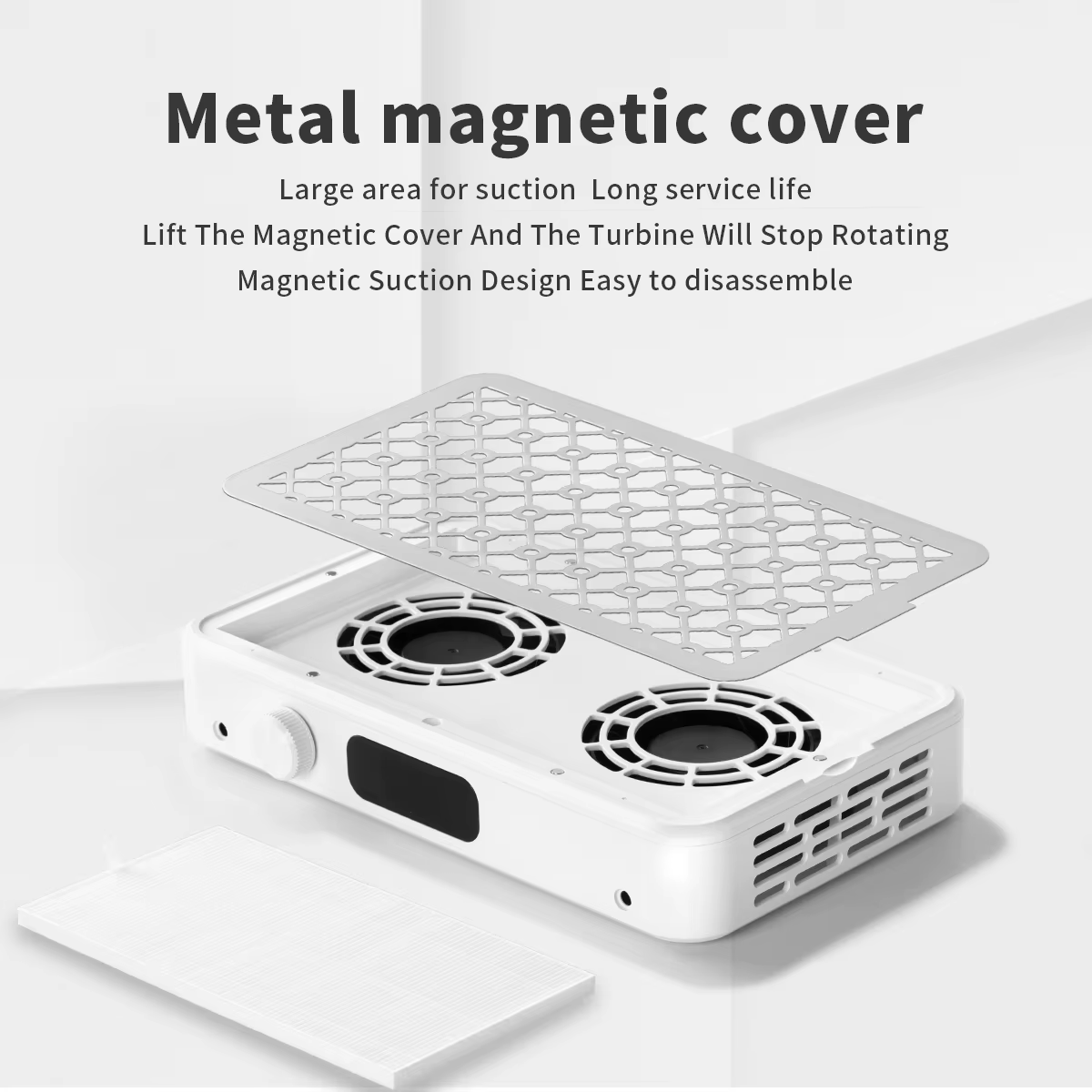 Dual Turbo Fan Nail Dust Collector 7000RPM image 3